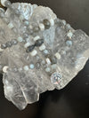 "Eye Am Magnetic"  Labradorite/Moonstone Necklace and Cradle- Interchangeable Sterling Silver Jewelry System Component